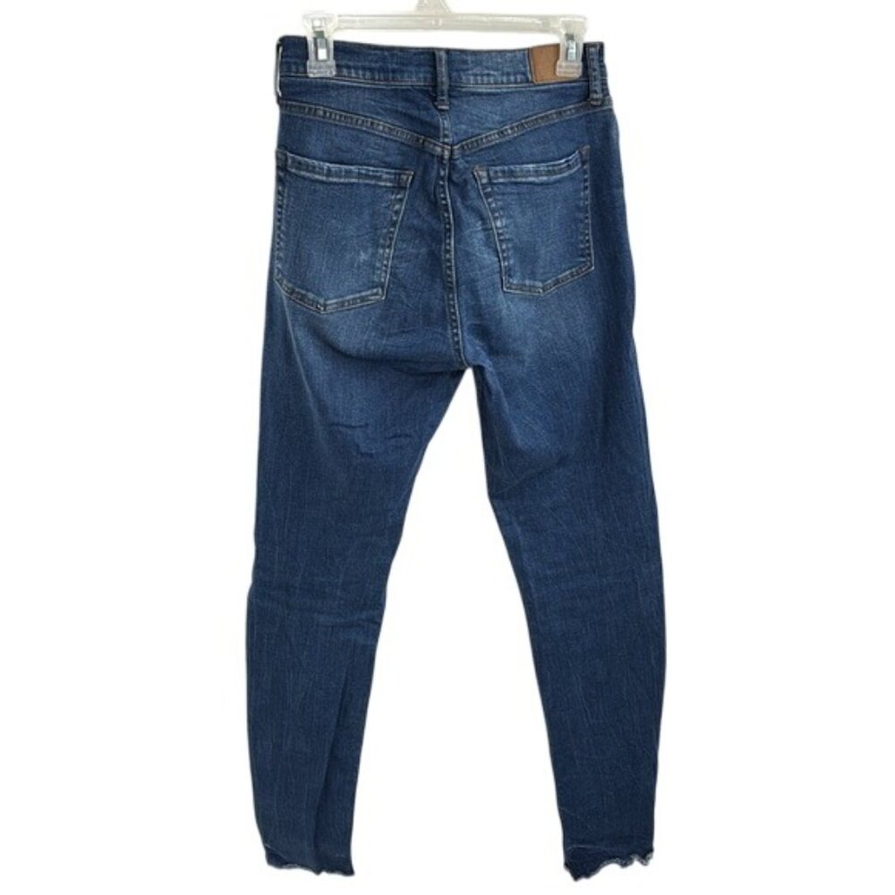 Aeropostale Skinny Jeans Size 6 Distressed Blue High Rise Ripped Cheeky Jegging - Picture 5 of 7